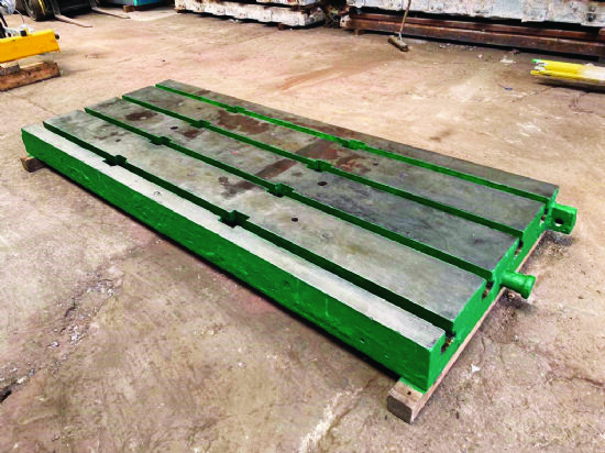 T-Slotted Cast Iron Bedplates 3,000mm x 1,200mm x 180mm thick. 36 available. 28900