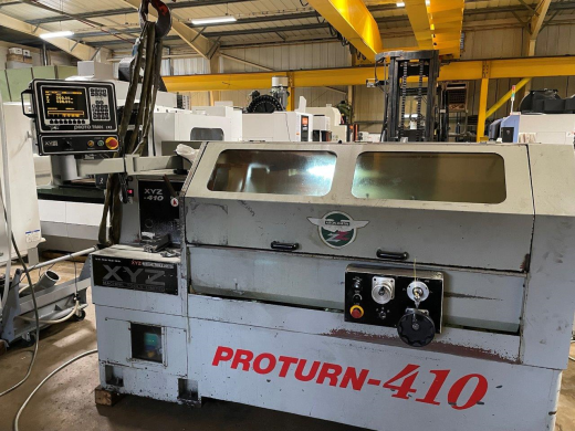 XYZ Proturn 410, 2000, s/n465, Prototrak  LX3 Control, 3-Jaw Chuck, Qctp + Holders, swing over bed 4