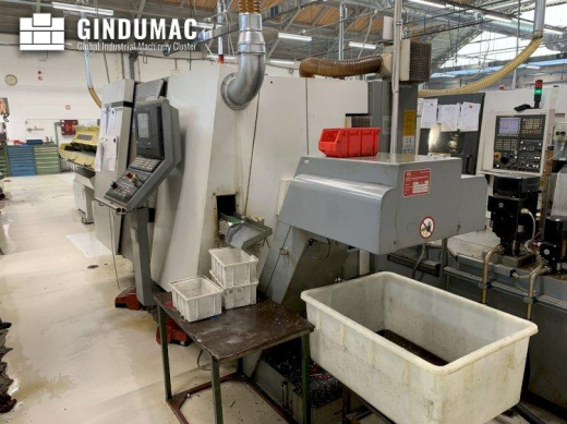 This Gildemeister Twin 32 Lathe machine was built in Germany in 2001. This machine is operated throu
