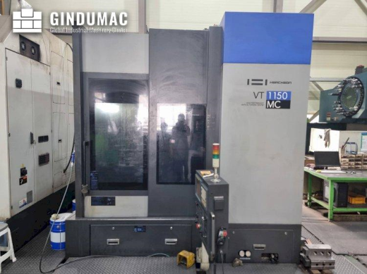 This HWACHEON VT1150MC Vertical Lathe machine was made in the year 2011. It has 18140 of power on ti