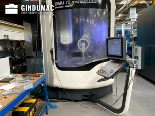 This DMG MORI DMU75 monoBLOCK Milling Machine was manufactured in the year 2013. It has been on for 