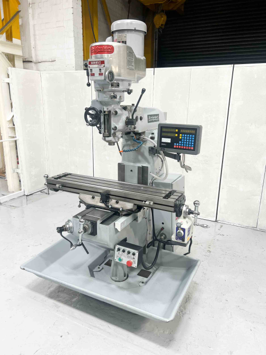 Bridgeport BR2J2 Turret Milling Machine
Variable Speed Head
2 Axis Digital Read Out (X & Y Axis)
