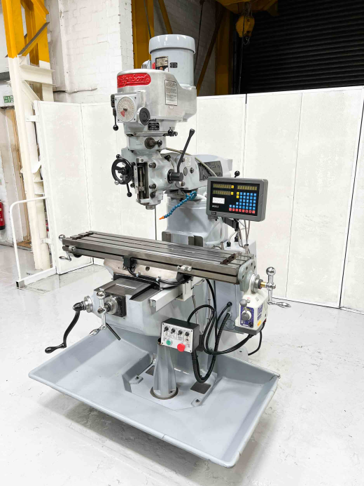 Bridgeport BR2J2 Turret Milling Machine
Variable Speed Head
2 Axis Digital Read Out (X & Y Axis)
