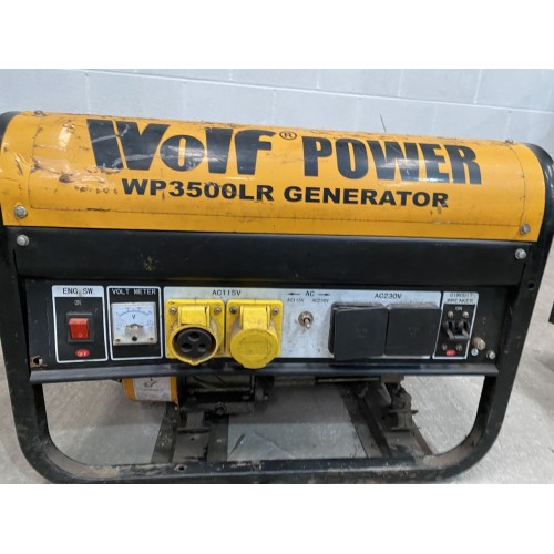Wolf Power WP 3500 LR Generator , starts on pull cord. 106917 for sale