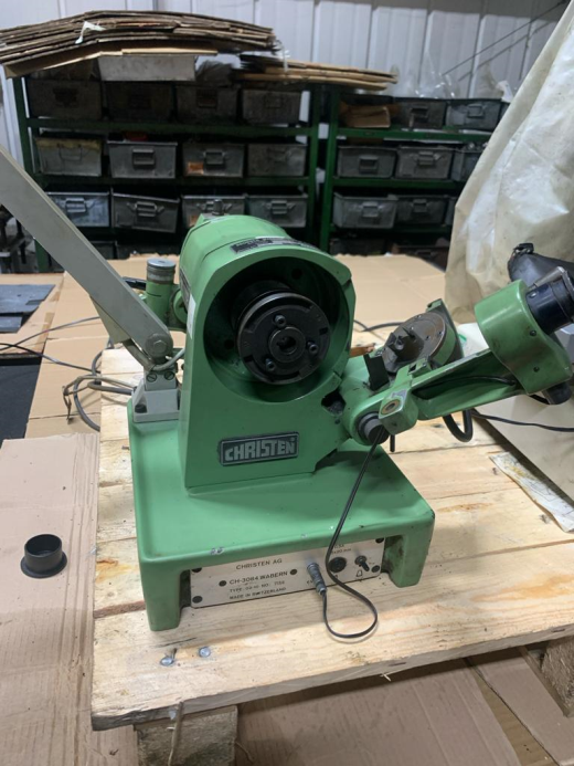 Christen Drill Grinder, Model 05-10, 1989, s/n7156, Single phase, c/w light. Please note no collet h