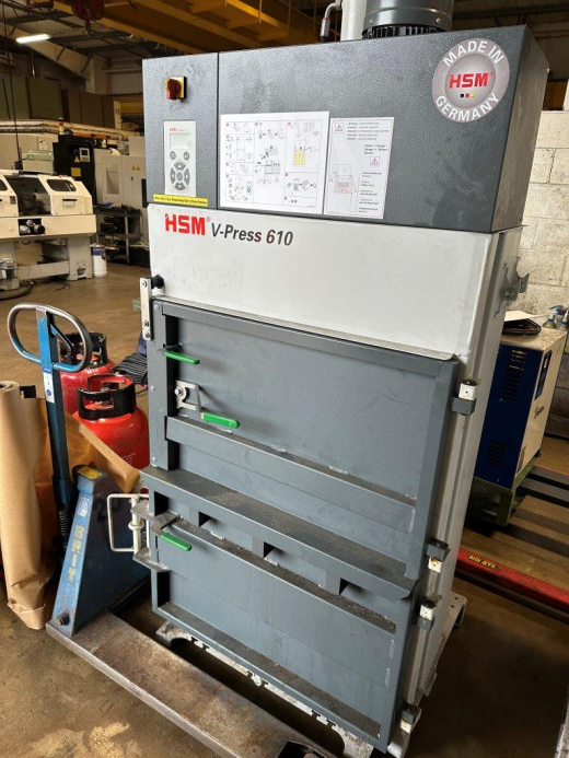 HSM V-Press 610, 2018, s/n 570000767, Machine no. 6110.154, pressing power 12 tons (120kn), Bail wei