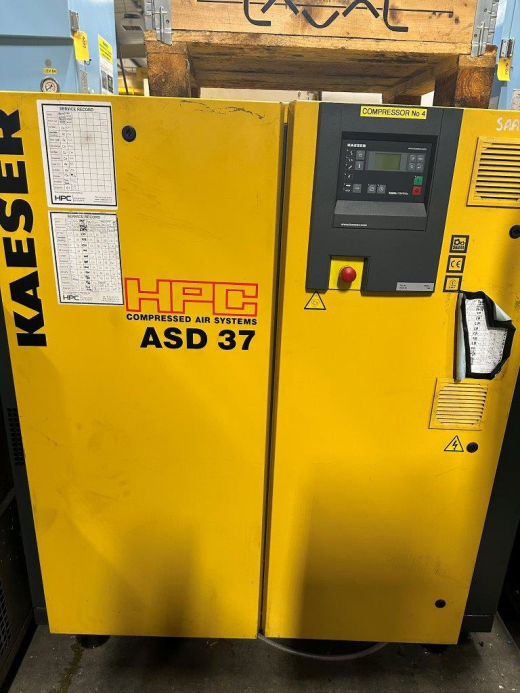 Used HPC Kaeser ASD37 Aircentre Compressor, 2018, 22KW, Motor speed 3,000RPM, 8.0 Max Operating Pres