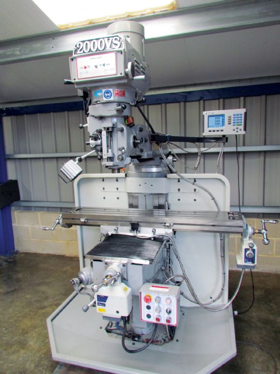 Year 2012. 
Power feed on long and cross, 
DRO, 
R8 spindle. 
Ex R&D prototype shop
