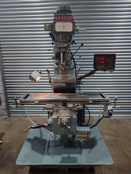 KRV 2000 Milling Machine
48` x 10` Table
Spindle taper R8
Spindle speeds 50-3200rpm
Brand New Al