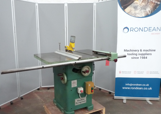 Wadkin

Model	
10AGS Circular Saw Bench

Capacity	
250mm (10”) blade
80mm (3 1/8”) depth of c