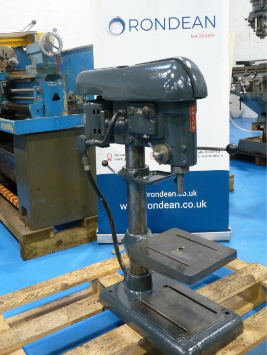 Union

Type	
Bench drill

Capacity	
1 morse taper
200 x 200mm (10” x 10”) Table

Speeds	
4