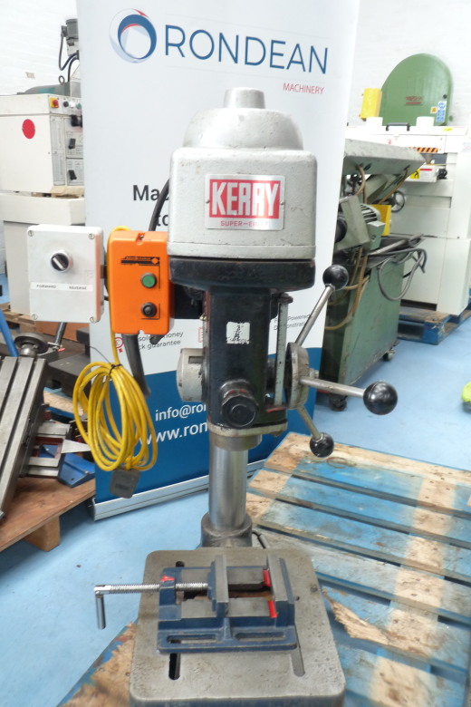 Kerry

Model:	
Super 8 Bench Drill

Capacity:	
20mm (3/4`) capacity

Table:	
280 x 290mm (1