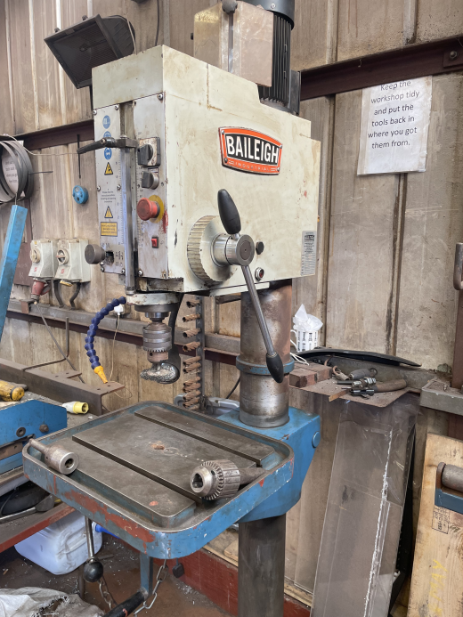 USED - BAILEIGH DP-1500G Heavy Duty Pedestal Drilling Machine. 38mm [1.1/2`] capacity with 4MT chuck