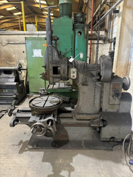 FJ Edwards 8? Slotter
20 inch dia table,
8 inch stroke,
angular adjustment to head plus/minus 10 