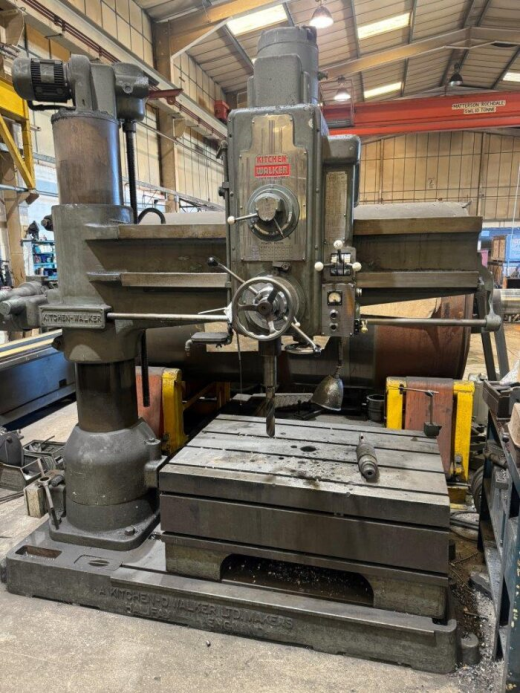 Kitchen & Walker Radial Arm Drill E2 5ft
Serial Number 2545,
1975,
5 MT,
speeds; 25-1560 rpm.
B