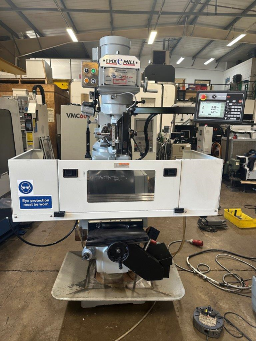 Used XYZ EMX E Mill, 2008, s/n0808031, 2 axis CNC, 3 axis dro, table 1270 x 254mm, trav 750 x 380 x 