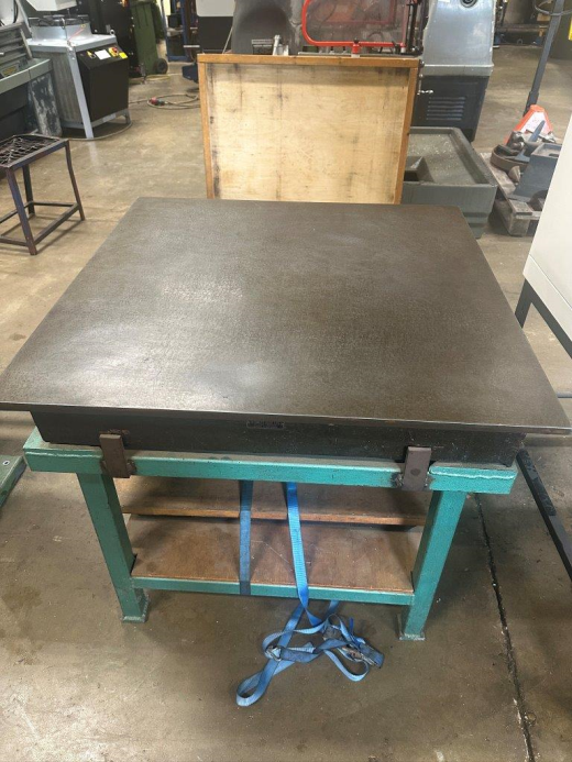 Used Steel table on Stand 3ft x 3ft x 33` high