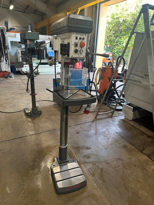 Used Optimum B28H Pillar Drill, 2015, Drilling capacity steel - 28mm, Table 340 x 360mm,  belt chang