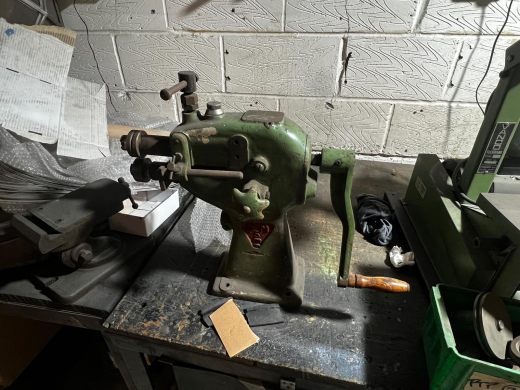 Throat 215mm, capacity 1.2mm, shaft centres 54mm, weight 30kg, various wheels