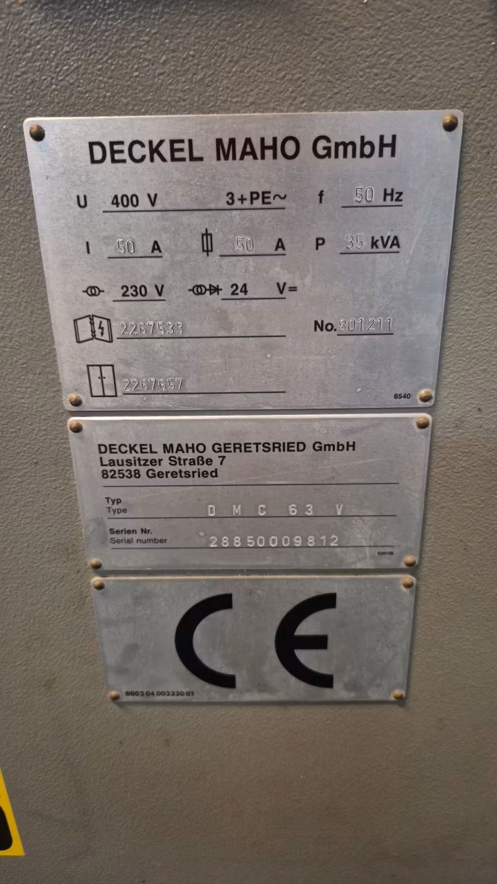 Working range: 
Longitudinal stroke X-axis 630 mm
Cross stroke Y axis 500 mm
Vertical stroke Z ax