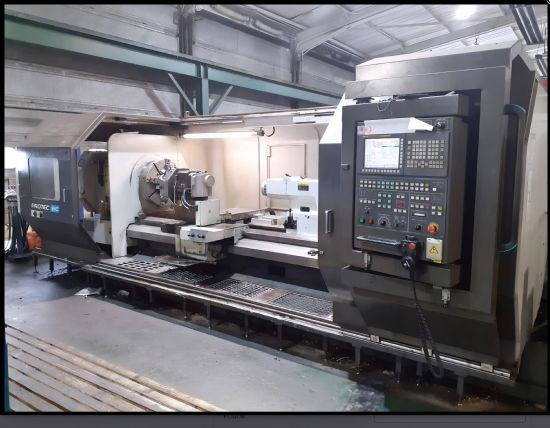4000mm between centres, swing 950mm, swing over cross slide 630mm, 254mm spindle bore, FANUC 32i-Mod