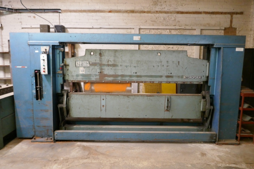 Length 100`, capacity - 100 x 1/8` / 60 x 3/16` / 40 x 1/4`, max beam lift 8`, main motor 5kw, beam 