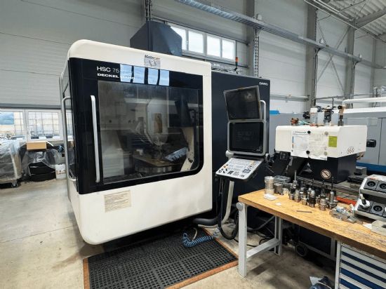 Heidenhain iTNC 530, 
travels X/Y/Z: 750/600/
560mm, 
A/B-axis (tilt) -10º to +110º, 
C-axis (ro