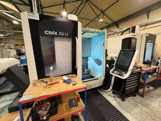 Traverses X Y Z: 500 x 450 x 400mm, 
table size 500 x 630mm, 
C-axis 360º, 
B-axis -5/+110º, 
ma